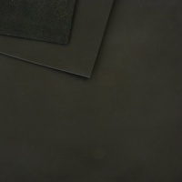 REDUCED 2mm Black Waxy Pull Up Leather 30 x 60cm
